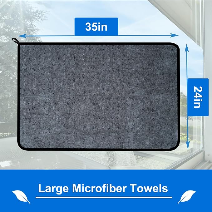 CICMOD Car Drying Towels 35"x24" Large Microfiber Towels - Image 2