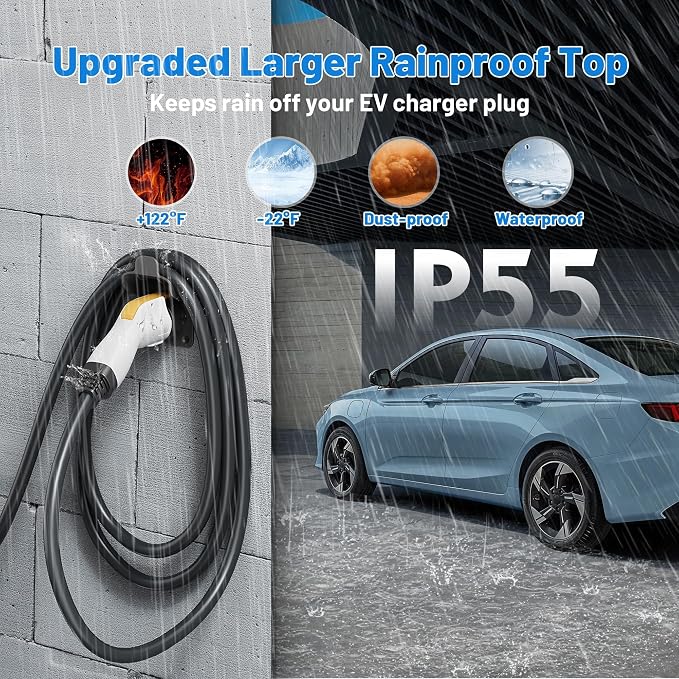MECMO EV Charger Holder SAE J1772 Wall Mount Charging Cable Hanger Organizer - Image 7