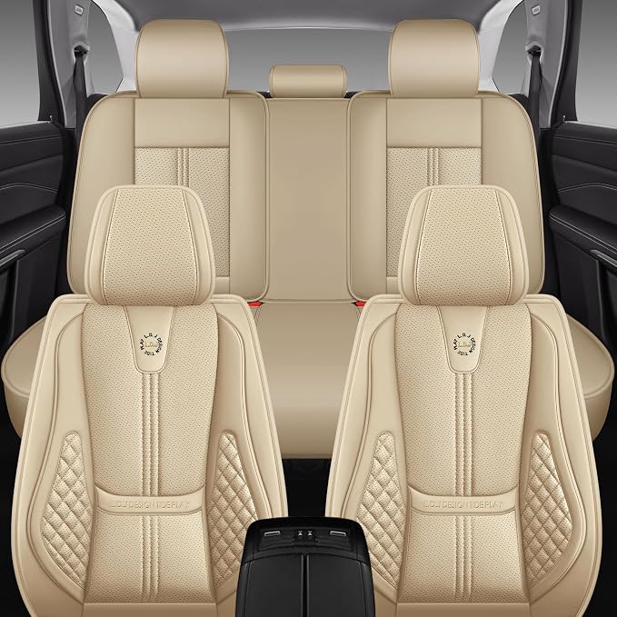 Car Seat Covers Full Set, Easy Install Luxury Leather Automotive Seat Covers - Image 8