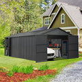 Domi 12'x15' Metal Garage Shed, Heavy Duty Outdoor Steel Carport by domioutdoorliving