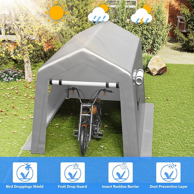 6x8 ft Carport Heavy Duty Tent - Image 4
