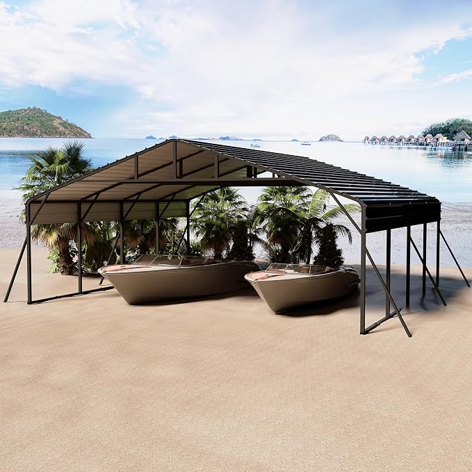 20' x 20' Heavy Duty Metal Carport - Image 6