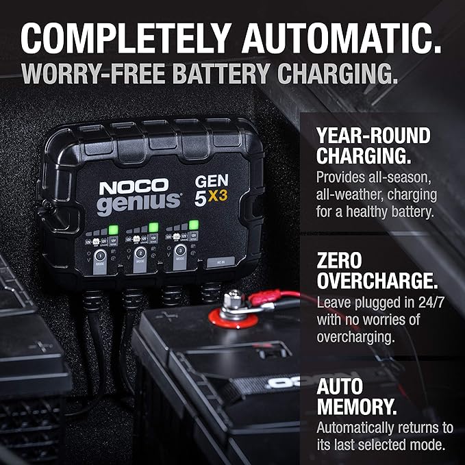 NOCO Genius GEN5X3: 3-Bank, 15A Onboard Battery Charger - Image 6