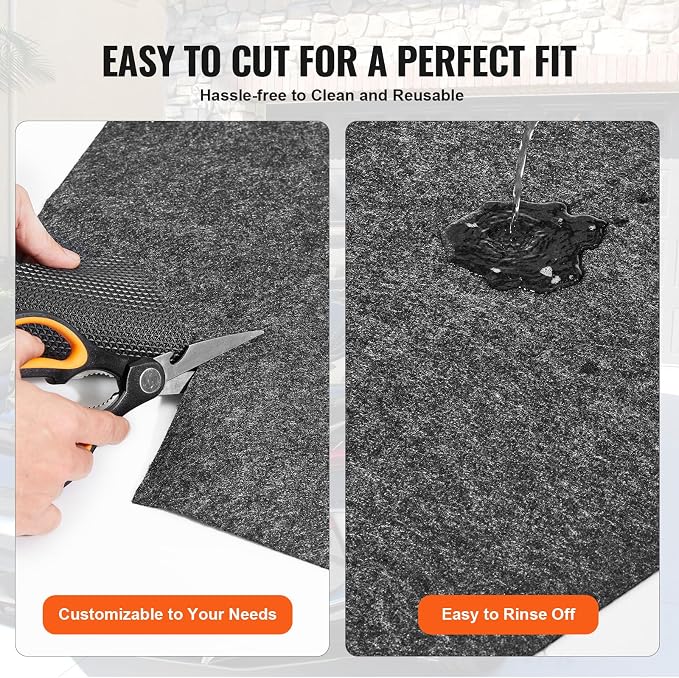 VEVOR Car Garage Mat, Shields Against Water, Durable Slip-Resistant Floor Cover - Image 6