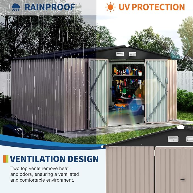 10x12x6.4 FT Outdoor Storage Sheds - Image 5
