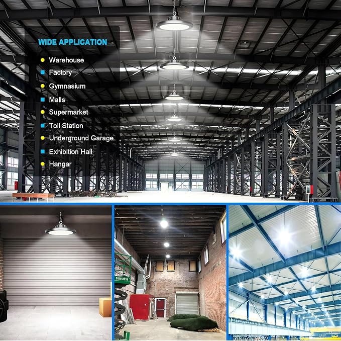8Pack 250W UFO LED High Bay Light, 30000lm 6000K Daylight 2500W Equivalent - Image 8