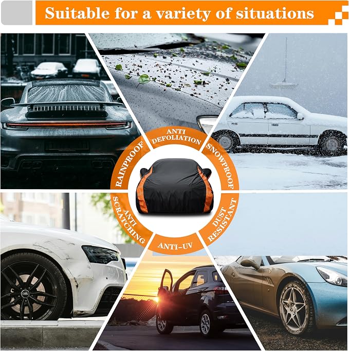 in Full Exterior Car Cover All Weather, Waterproof，UV Resistant, Dustproof Fit - Image 4