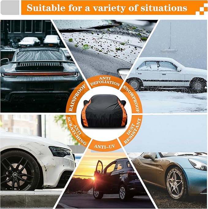 in Full Exterior Sedan Car Cover All Weather, Waterproof，UV Resistant, and - Image 4