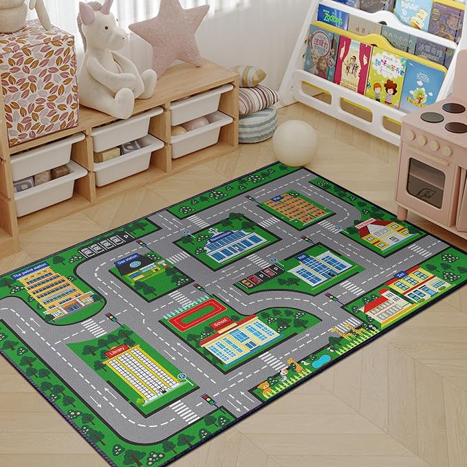 Fun Car Play Area Carpet Car Mat 2x3 Play Rug - Image 6