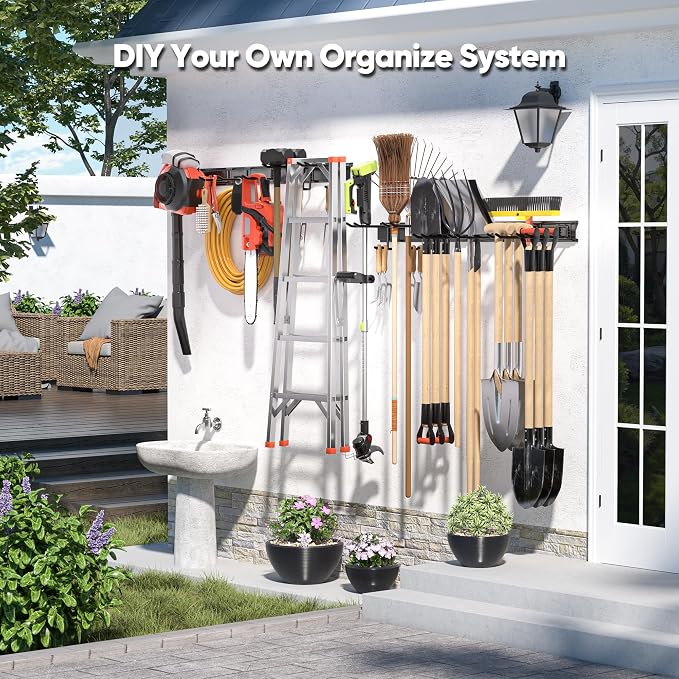 Garden Tool Organizer Wall Mount, 96 inches Tool Storage Rack - Image 7