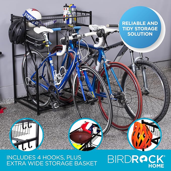 BIRDROCK HOME Bike Rack Garage Storage Floor Stand - Image 4
