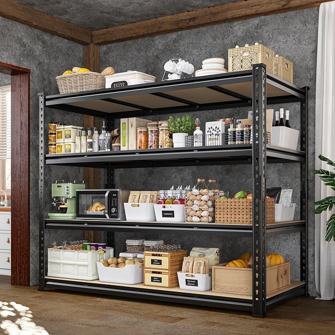 55" W Storage Shelves, 2040LBS Garage Shelving Heavy Duty, 4-Tier Heavy Duty by Durayloly