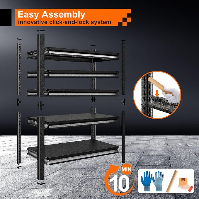 Garage Storage Shelves Heavy Duty, 48”W Garage Shelving and Storage Rack - Image 4