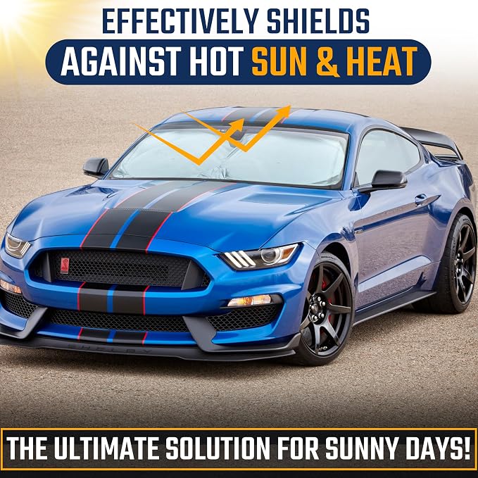 EcoNour Car Windshield Sunshade | Advanced Light-Blocking Protection | Foldable - Image 8