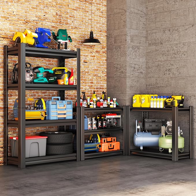Garage Shelving, Adjustable Storage Shelf, Heavy Duty Storage Shelves, Sturdy - Image 2