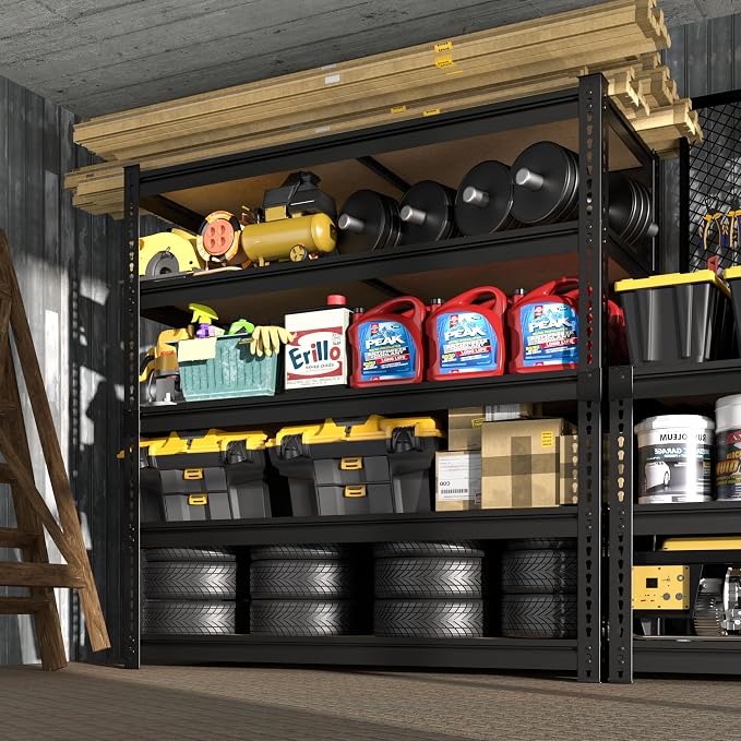 MUPATER 36" W x 18" D x 72" H Metal Storage Shelves, Heavy Duty Utility Shelf - Image 2