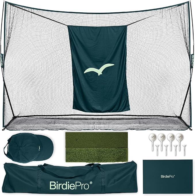 BirdiePro® - American Pro Golf Practice Net – 10x7ft Heavy Duty Golf Hitting by BirdiePro