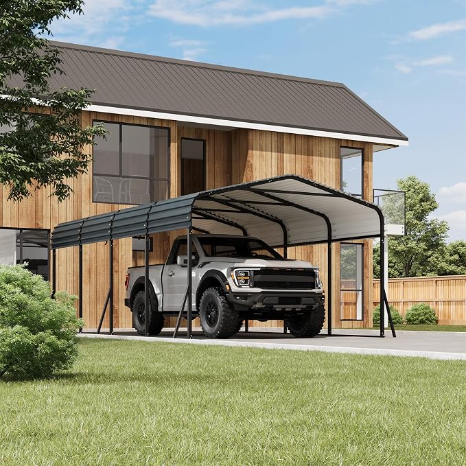 12' x 20' Heavy Duty Metal Carport by LuyFuitre