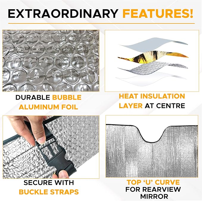 EcoNour Accordion Windshield Sun Shade - Image 6