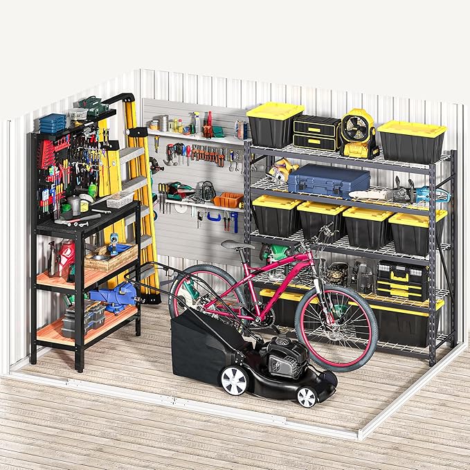 DWVO 8'x6' Large Metal Outdoor Storage Shed, Heavy Duty Tool Storage Sheds - Image 7