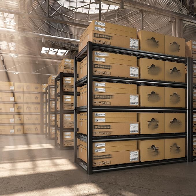 REIBII 48.2''W Garage Shelving Heavy Duty Metal Shelving 3000LBS Storage - Image 8