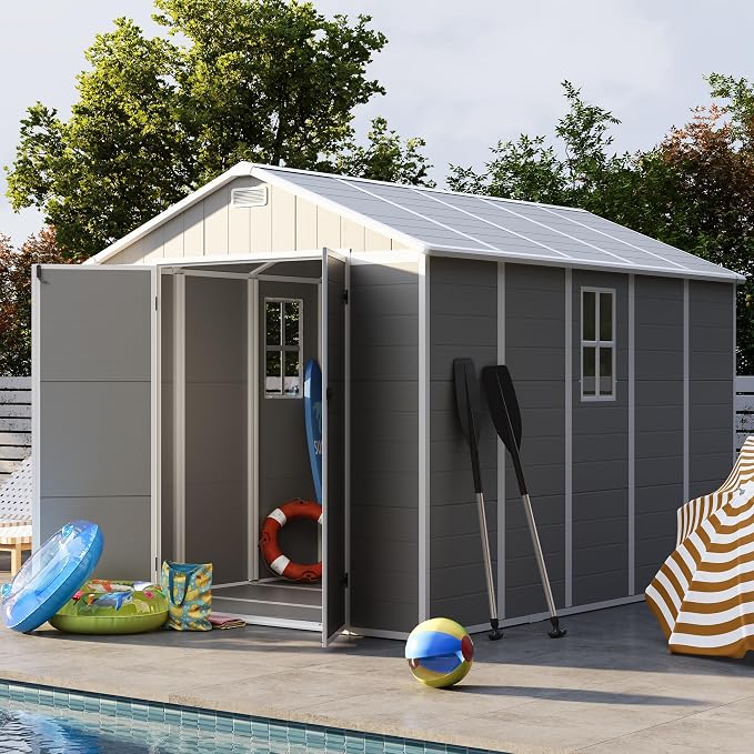 UDPATIO Storage Shed 8 x 10 FT, Resin Outdoor Garden Sheds by UDPATIO