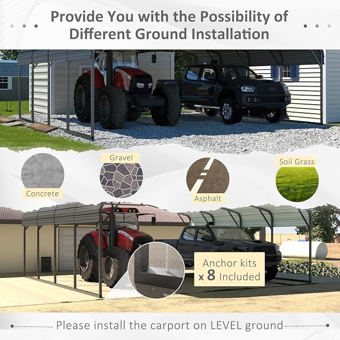 20x20 FT Heavy-Duty Carport - Image 9