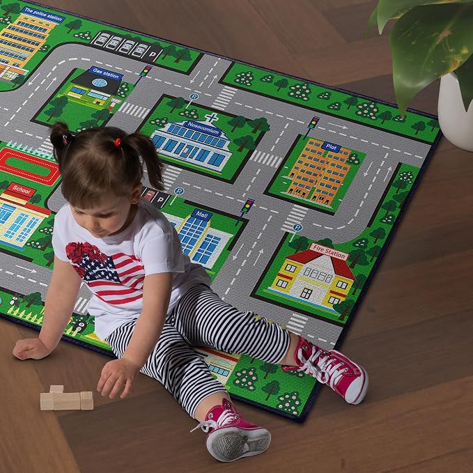 Fun Car Play Area Carpet Car Mat 2x3 Play Rug - Image 2