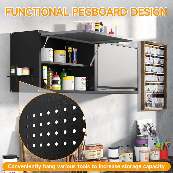 Metal Wall Cabinet with Adjustable Shelves, Doors - Image 5
