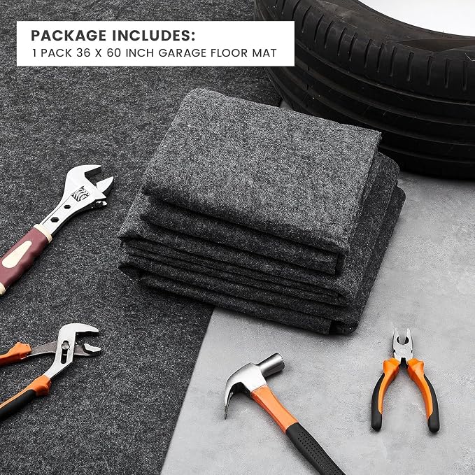 60 x 36 Inch Oil Spill Mat, Garage Floor Mat Under Car Driveway Mats Oil Leaks - Image 3