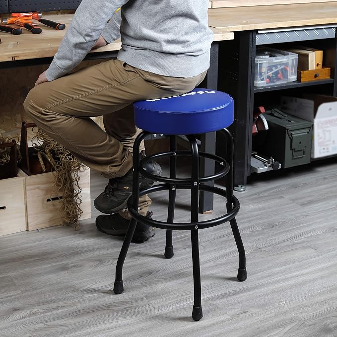 WORKPRO W112003 Garage Shop Stool, Heavy-Duty Steel Construction Garage Stool - Image 8