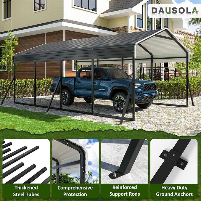 Carport 12x20 FT Heavy Duty Carports Canopy - Image 3