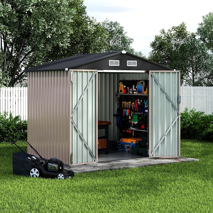 6x8 FT Metal Storage Sheds Outdoor - Image 7