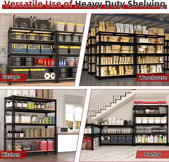 35.5" W x 16" D x 71" H Adjustable Garage Storage Shelves - Image 8