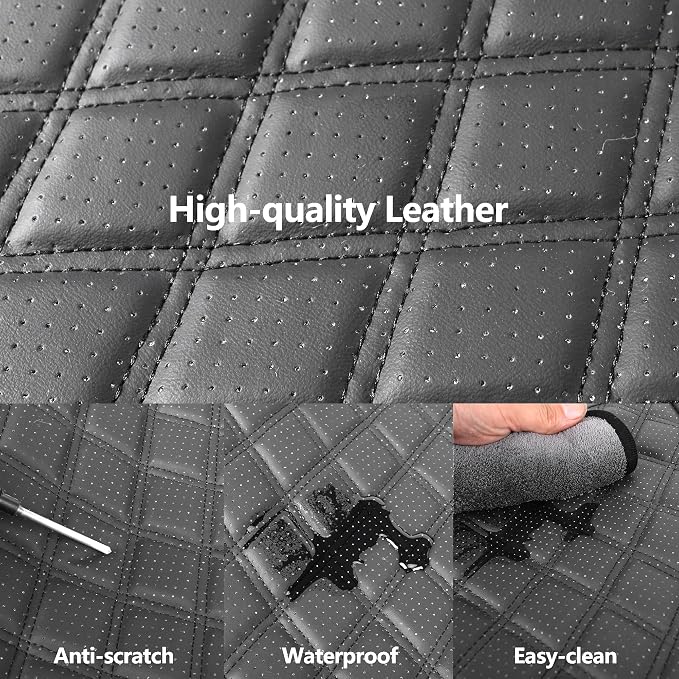 Leather Car Seat Covers, Breathable and Waterproof Napa Leather Automotive Seat - Image 4