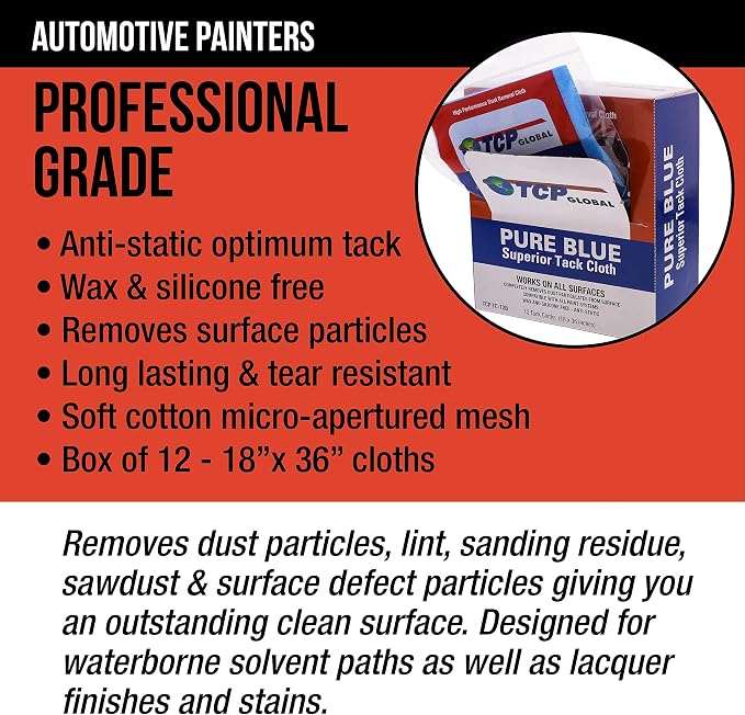 TCP Global Pure Blue Superior Tack Cloth, Automotive & Woodworking, - Image 5