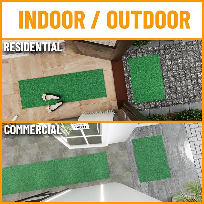 Ottomanson 6'6" x 10' Mud Mat Area Rug Scraper Carpet - Image 2