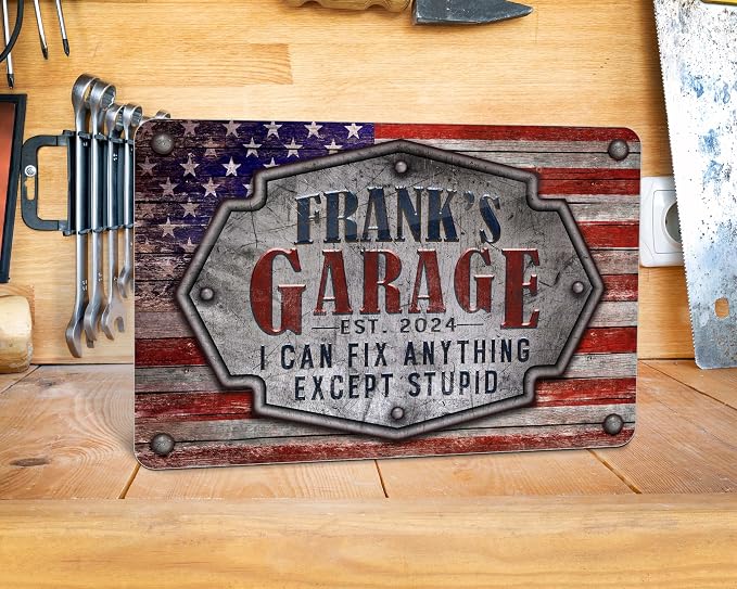 Garage Sign | Personalized | Vintage American Theme - Image 7