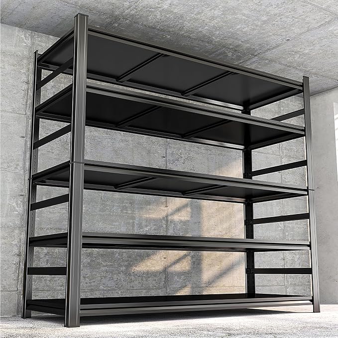 87" H Garage Shelving 5 Tier Storage Shelves Heavy Duty 3800LBS Adjustable - Image 7