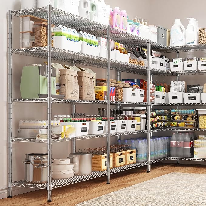 REIBII 58" W 5 Tier Heavy Duty Wire Shelving Unit - 1400LB Metal - Image 2