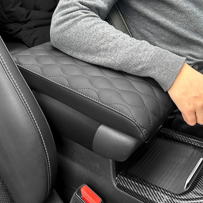 Car Center Console Cover pad PU Leather, Vehicle Arm Rest Cushion Protector - Image 4