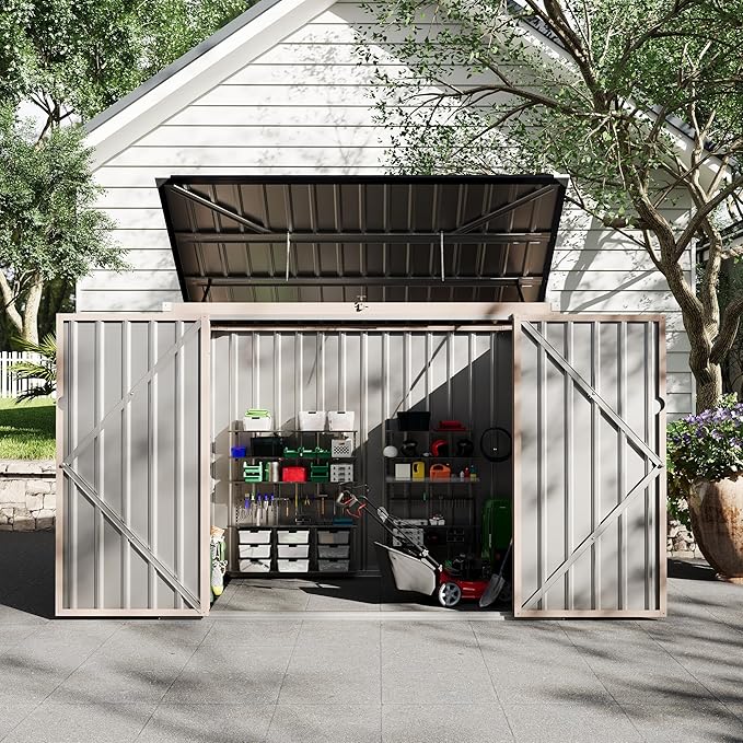 Outdoor Trash Can Storage 2 Binsgarbage Bin Storage Shed, 3x6 FT Garbage Bin - Image 9
