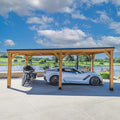 Backyard Discovery Kingsport 20' x 12' Cedar Wood Outdoor Carport Garage by BackyardDiscovery