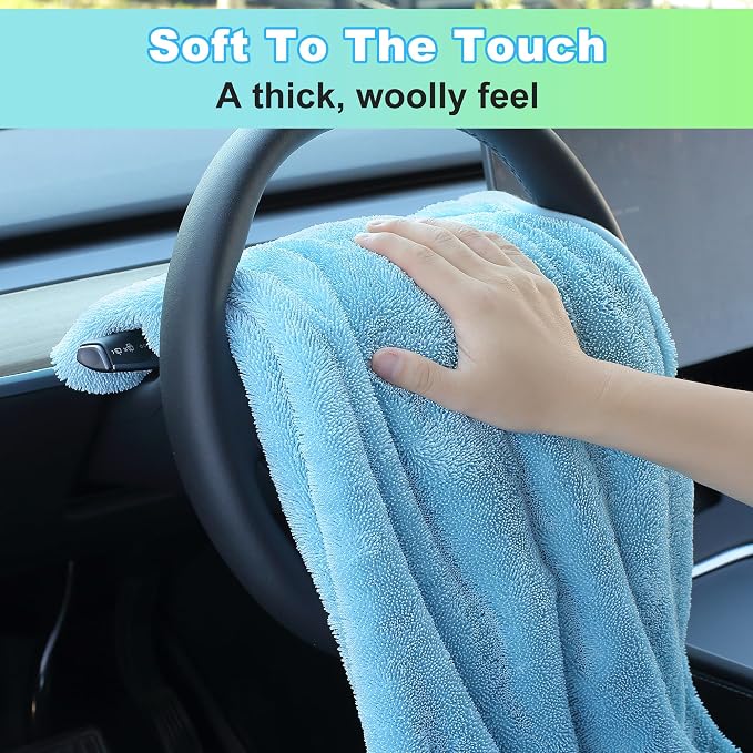 JOYMOOP Car Dry Towel, Quick Drying, Large Size, Microfiber Cleaning Cloth - Image 5