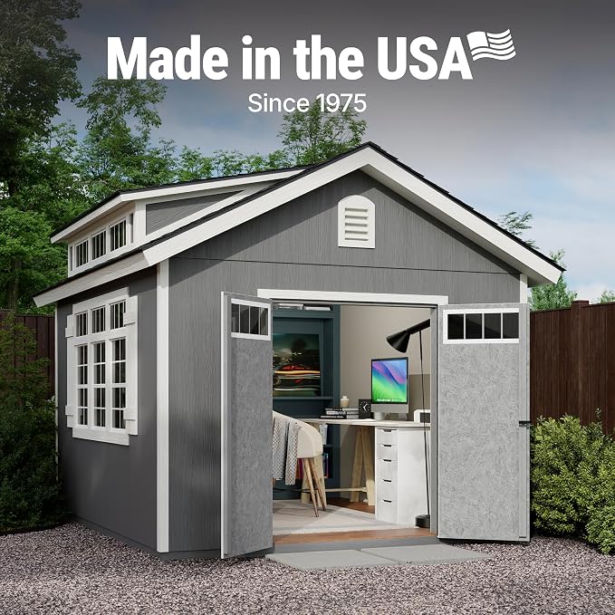 Handy Home Products Windemere 10x12 Do-it-Yourself Wooden Storage Shed - Image 4