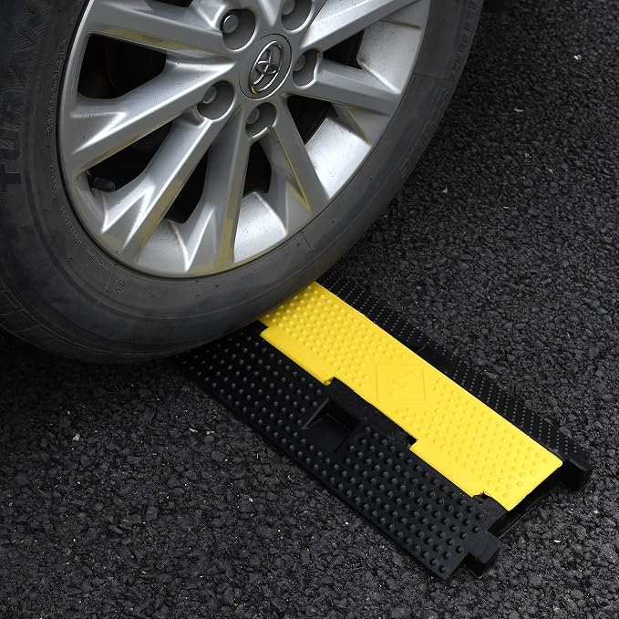 3 Pack Rubber Cable Ramp Hose Cable Protector Ramp 2 Channel 22000Lbs Load - Image 7