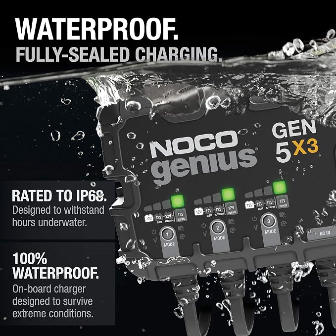 NOCO Genius GEN5X3: 3-Bank, 15A Onboard Battery Charger - Image 3