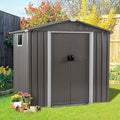 Vongrasig Outdoor Storage Shed, 6 x 4 FT Outside Metal Garden Shed by Vongrasig