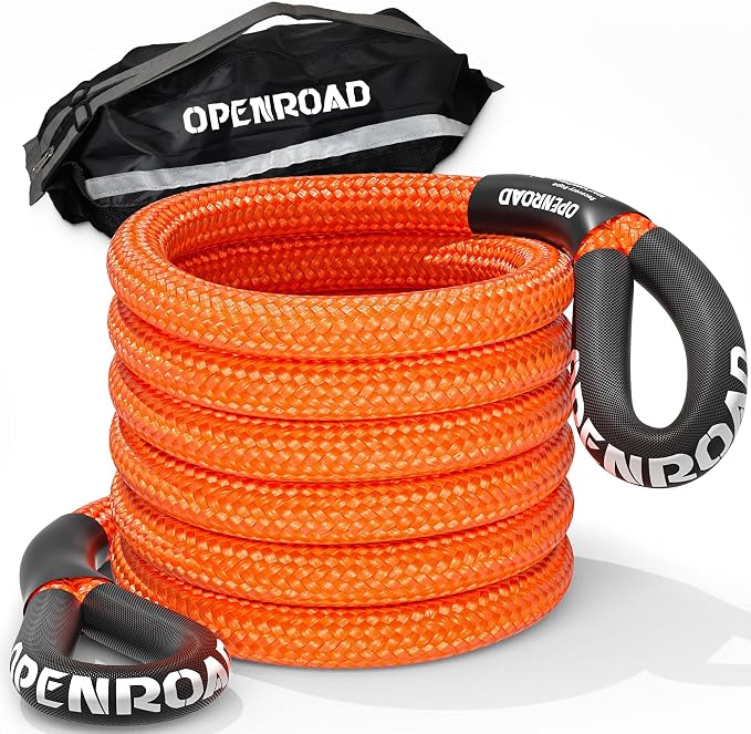 OPENROAD 1" x30ft Kinetic Recovery Rope 36, 000LBS Heavy Duty Offroad Tow Strap by OPENROAD
