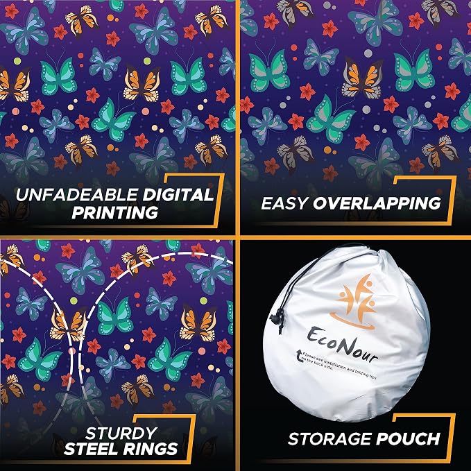 EcoNour Butterfly RV Windshield Sunshade | Windshield Cover Sunshade - Image 3